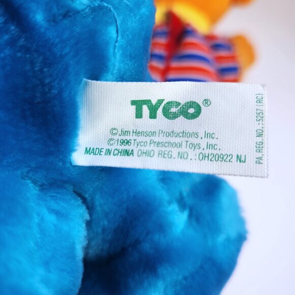 Vintage Cookie Monster and Ernie 1996 Tyco Plush Toys Sesame Street Jim Hensen - Picture 6 of 10